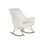 Mecedora Home ESPRIT Blanco Dorado Poliéster Metal 73 x 75 x 97 cm