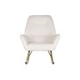 Mecedora Home ESPRIT Blanco Dorado Poliéster Metal 73 x 75 x 97 cm
