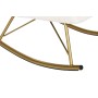 Mecedora Home ESPRIT Blanco Dorado Poliéster Metal 73 x 75 x 97 cm