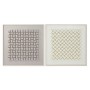 Cadre Home ESPRIT Blanc Beige Abstrait Moderne 100 x 3,5 x 100 cm (2 Unités)