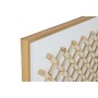 Cadre Home ESPRIT Blanc Doré Naturel Abstrait Moderne 100 x 3,5 x 100 cm (2 Unités)