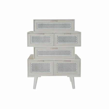 Caisson à Tiroirs DKD Home Decor Bois Blanc (60 x 32,5 x 84 cm)