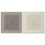 Cuadro Home ESPRIT Beige Gris Abstracto Moderno 100 x 3,5 x 100 cm (2 Unidades)