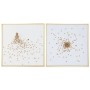 Cadre Home ESPRIT Blanc Doré Moderne 100 x 3,5 x 100 cm (2 Unités)