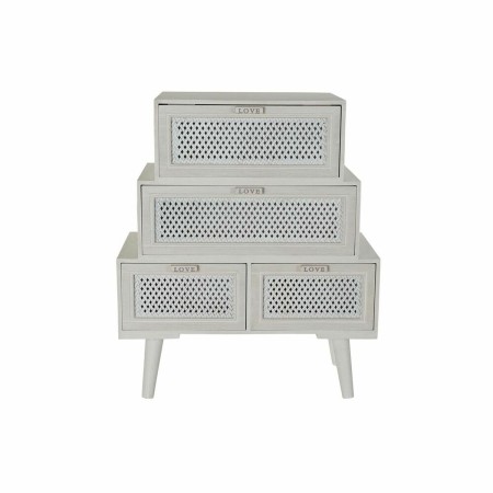 Caisson à Tiroirs DKD Home Decor Bois Blanc (60 x 32,5 x 71,5 cm)