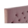 Lit DKD Home Decor Rose Métal Bois Polyester Aluminium (187 x 210 x 137 cm)