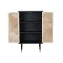 Buffet DKD Home Decor Naturel Noir Doré Rotin Pin (60 x 40 x 100 cm)