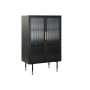 Buffet DKD Home Decor Verre Noir MDF (70 x 38 x 110 cm)