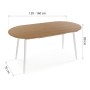 Mesa de Comedor Versa DOINYO Blanco Metal Madera MDF 80 x 75 x 160 cm