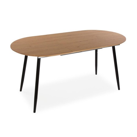 Mesa de Comedor Versa DOINYO Negro Metal Madera MDF 80 x 75 x 160 cm