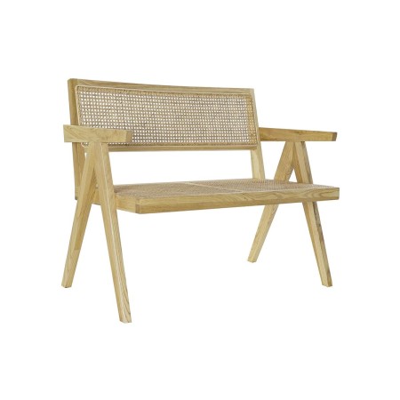 Banc avec Dossier DKD Home Decor Naturel Rotin Orme (105,5 x 62 x 83 cm)