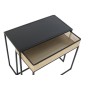 Set de 2 Tables Gigognes DKD Home Decor Métal Rotin (60 x 30 x 50 cm)