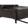 Siège DKD Home Decor Noir Métal Cuir Brun foncé (62 x 82 x 84 cm)