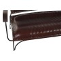 Banc avec Dossier DKD Home Decor Métal Bois Marron Cuir (127 x 70 x 74 cm)