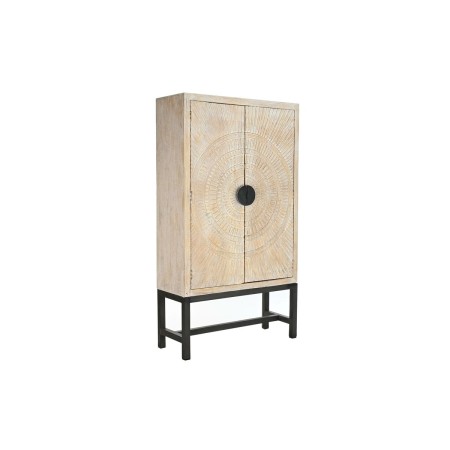 Armoire DKD Home Decor Noir Doré Blanc Fer Bois de manguier (107 x 42 x 189 cm)
