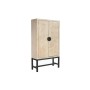 Armoire DKD Home Decor Noir Doré Blanc Fer Bois de manguier (107 x 42 x 189 cm)