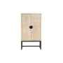 Armoire DKD Home Decor Noir Doré Blanc Fer Bois de manguier (107 x 42 x 189 cm)