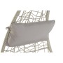 Chaise de jardin DKD Home Decor Métal Polyester rotin synthétique Gris clair (82 x 75 x 125 cm) (82 x 75 x 125 cm)