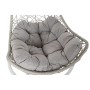 Chaise de jardin DKD Home Decor Métal Polyester rotin synthétique Gris clair (82 x 75 x 125 cm) (82 x 75 x 125 cm)