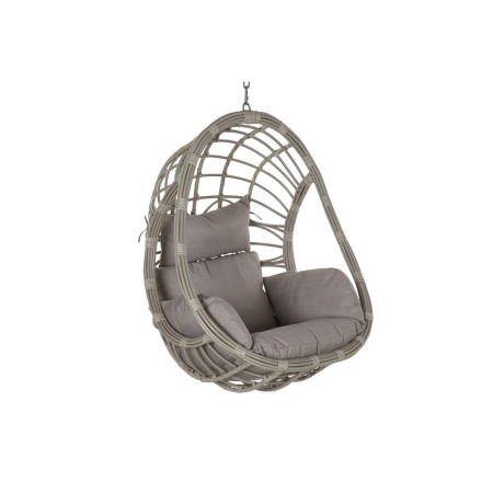 Chaise de jardin DKD Home Decor Gris Polyester rotin synthétique Aluminium (90 x 70 x 110 cm) (92 x 70 x 113 cm)