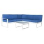 Canapé de jardin DKD Home Decor Bleu Polyester Aluminium (192 x 192 x 92 cm)