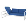 Canapé de jardin DKD Home Decor Bleu Polyester Aluminium (192 x 192 x 92 cm)