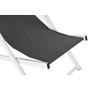 Chaise longue DKD Home Decor Noir Polyester Aluminium Blanc (102 x 63 x 98 cm)