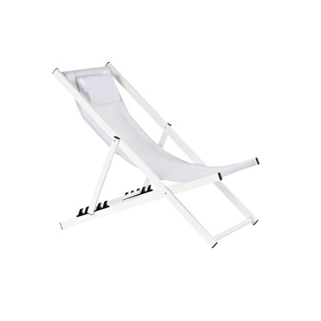 Chaise longue DKD Home Decor Polyester Aluminium Blanc