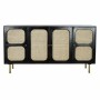 Buffet DKD Home Decor Noir Naturel Rotin Bois de manguier (150 x 40 x 78 cm)