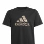 Camiseta de Manga Corta Infantil Adidas Animal Negro