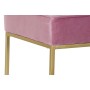 Banquette DKD Home Decor  Rose Doré Métal Polyester (120 x 45 x 45 cm)