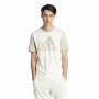 Camiseta de Manga Corta Hombre Adidas Big Logo Single Beige