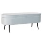 Banquette DKD Home Decor  Noir Métal Polyester Bleu ciel (120 x 40 x 45 cm)