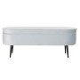 Banquette DKD Home Decor  Noir Métal Polyester Bleu ciel (120 x 40 x 45 cm)
