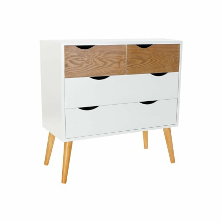 Caisson à Tiroirs DKD Home Decor Marron MDF Blanc (80 x 38 x 80 cm)