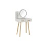 Coiffeuse DKD Home Decor Miroir Naturel Bois Blanc Bordeaux (60 x 43 x 122 cm)