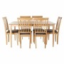 Ensemble Table + 6 Chaises DKD Home Decor Marron Clair Chêne Bois MDF (1,4 x 80 x 74 cm) (93 cm)