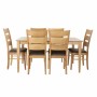 Ensemble Table + 6 Chaises DKD Home Decor Marron Clair Chêne Bois MDF (98 cm) (150 x 90 x 74 cm)