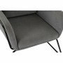 Siège DKD Home Decor Noir Gris Métal Polyester (75 x 76 x 82 cm)