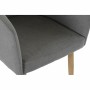 Siège DKD Home Decor Gris Métal Polyester Marron Clair (54 x 63 x 80 cm)