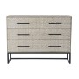 Commode DKD Home Decor Sapin Naturel Noir Métal MDF (107 x 35 x 80 cm)