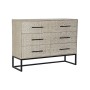 Commode DKD Home Decor Sapin Naturel Noir Métal MDF (107 x 35 x 80 cm)