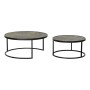 Jeu de 2 tables DKD Home Decor Sapin Métal (80 x 80 x 35 cm)