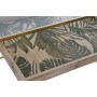 Jeu de 2 tables DKD Home Decor Verre Métal Bois (90 x 60 x 45 cm)