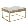 Jeu de 2 tables DKD Home Decor Verre Métal Bois (90 x 60 x 45 cm)