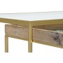 Jeu de 2 tables DKD Home Decor Verre Métal Bois (90 x 60 x 45 cm)