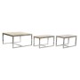 Set de 3 Tables Gigognes DKD Home Decor Acier Acacia (70 x 70 x 39 cm)