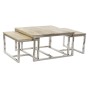 Set de 3 Tables Gigognes DKD Home Decor Acier Acacia (70 x 70 x 39 cm)