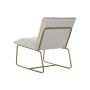 Fauteuil DKD Home Decor Beige Doré Métal Polyester (66 x 71 x 77 cm)