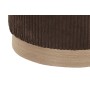 Repose-pied DKD Home Decor Polyester Marron Clair Pin Velours côtelé (40 x 40 x 40 cm)